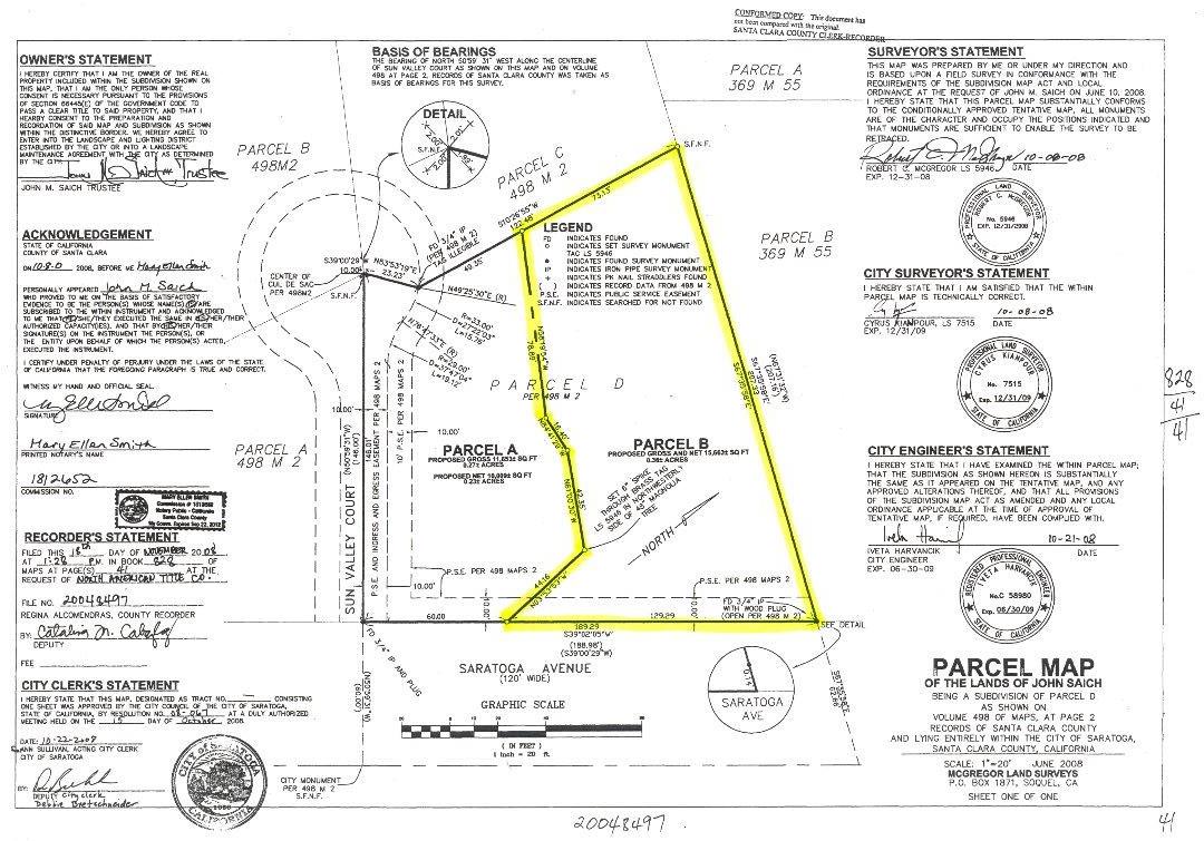 00000 Saratoga Avenue, SARATOGA, California 95070, ,Lots And Land,For Sale,Saratoga Avenue,40966437