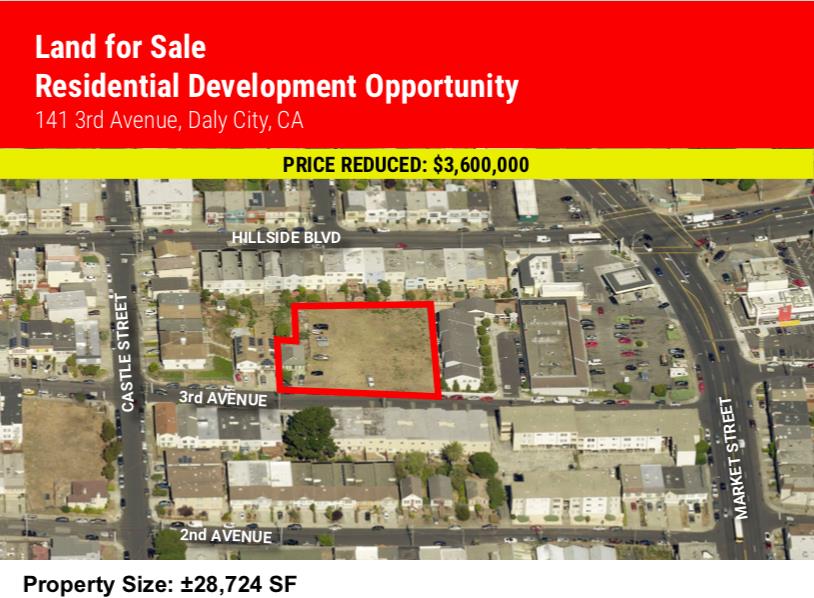 141 3rd Avenue, DALY CITY, California 94014, ,Comm Lots And Land,For Sale,3rd Avenue,40965231