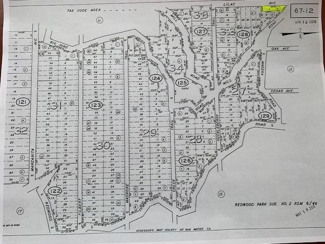 Lot 1 Block 33 Redwood Park, WOODSIDE, California 94062, ,Lots And Land,For Sale,Block 33 Redwood Park,40963966