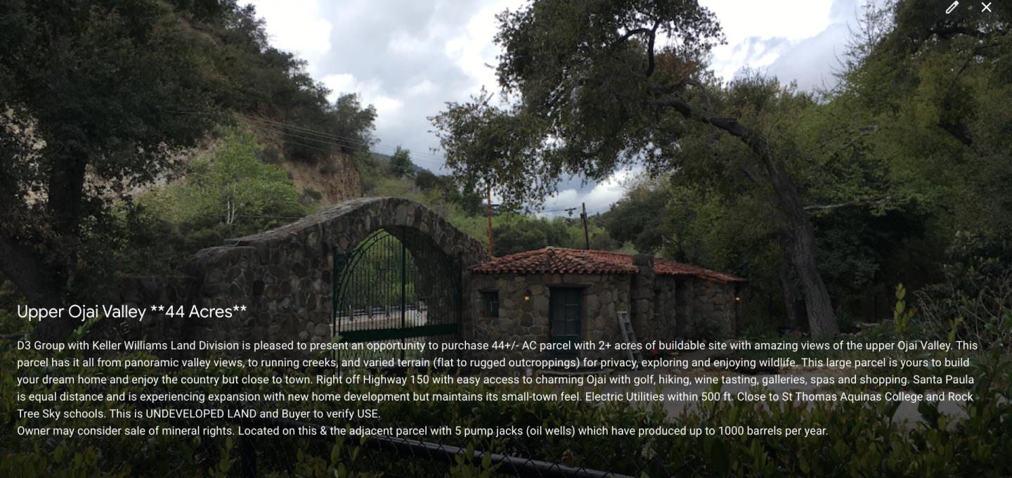 00 Koenigstein Road, OTHER - SEE REMARKS, California 93060, ,Lots And Land,For Sale,Koenigstein Road,40963571