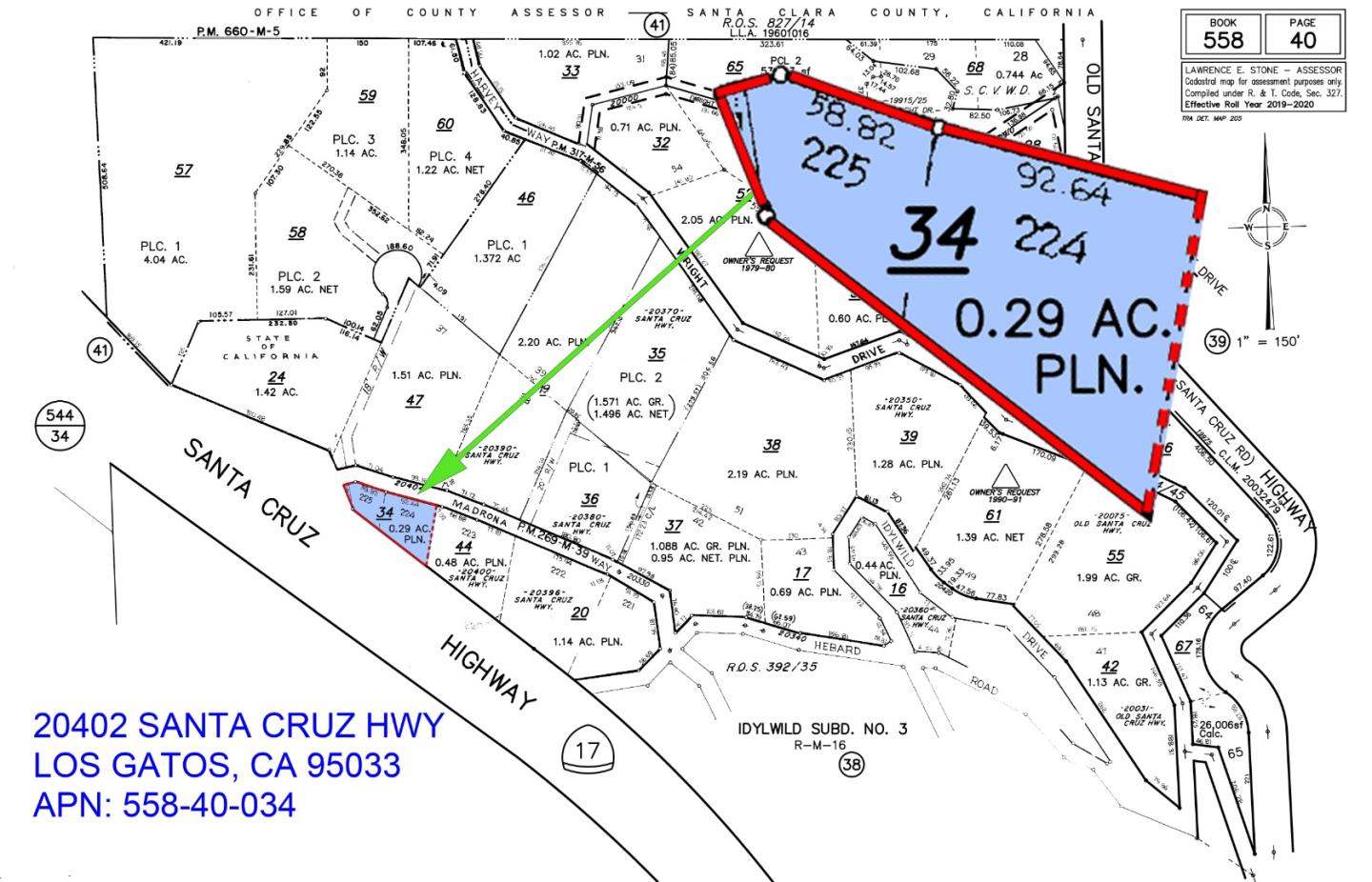 20402 Santa Cruz Highway, LOS GATOS, California 95033, ,Lots And Land,For Sale,Santa Cruz Highway,40964592