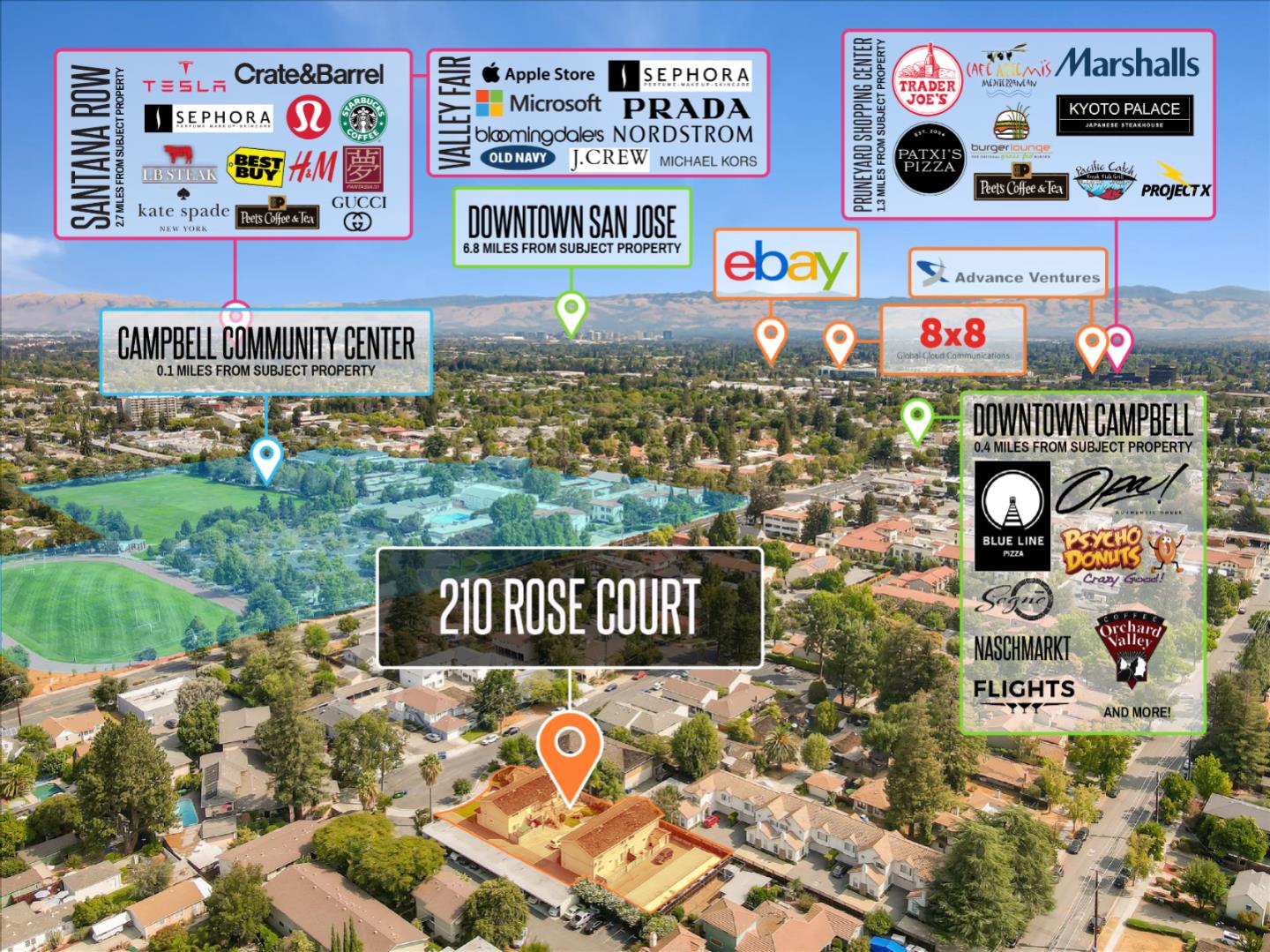 210 Rose Court, CAMPBELL, California 95008, ,Comm Ri Multi-units 5+,For Sale,Rose Court,ML81813239