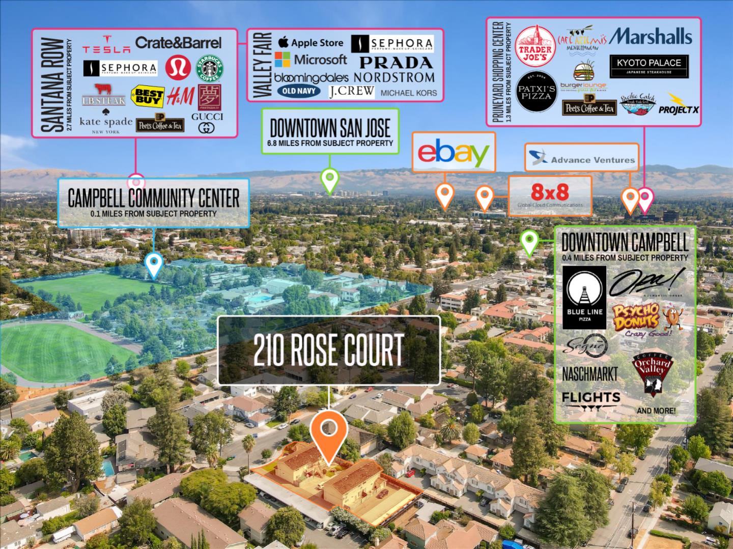 210 Rose Court, CAMPBELL, California 95008, ,Comm Ri Multi-units 5+,For Sale,Rose Court,ML81813239