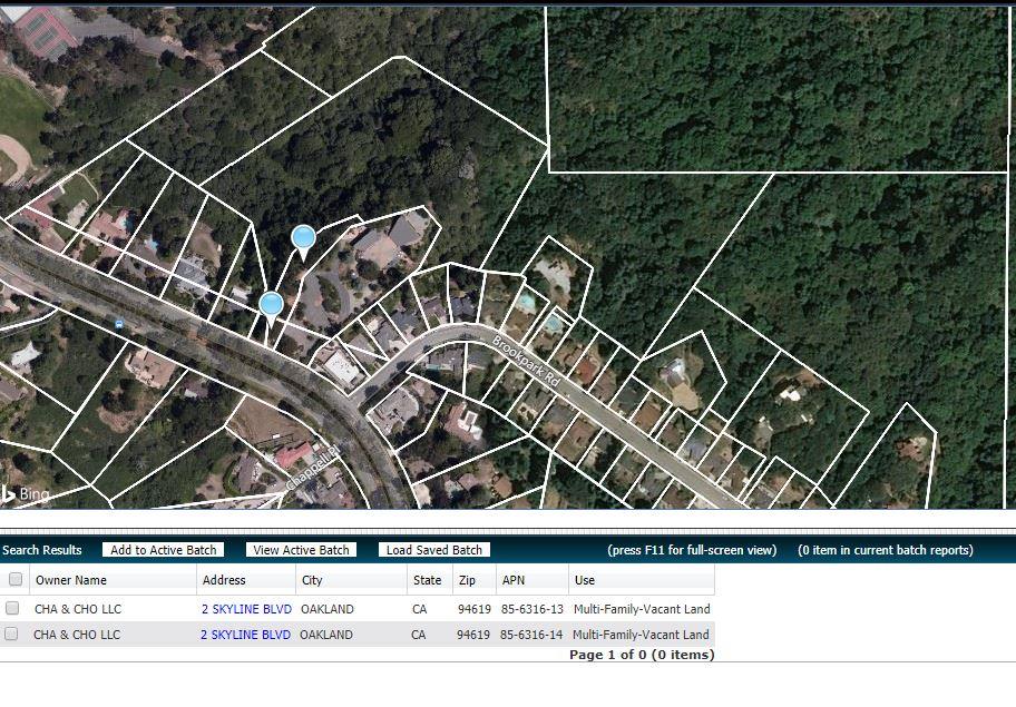 1 & 2 Skyline Boulevard, OAKLAND, California 94619, ,Lots And Land,For Sale,Skyline Boulevard,40964028