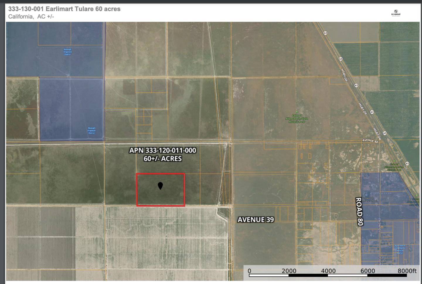 00 Road 80, EARLIMART, California 93219, ,Comm Lots And Land,For Sale,Road 80,40965203