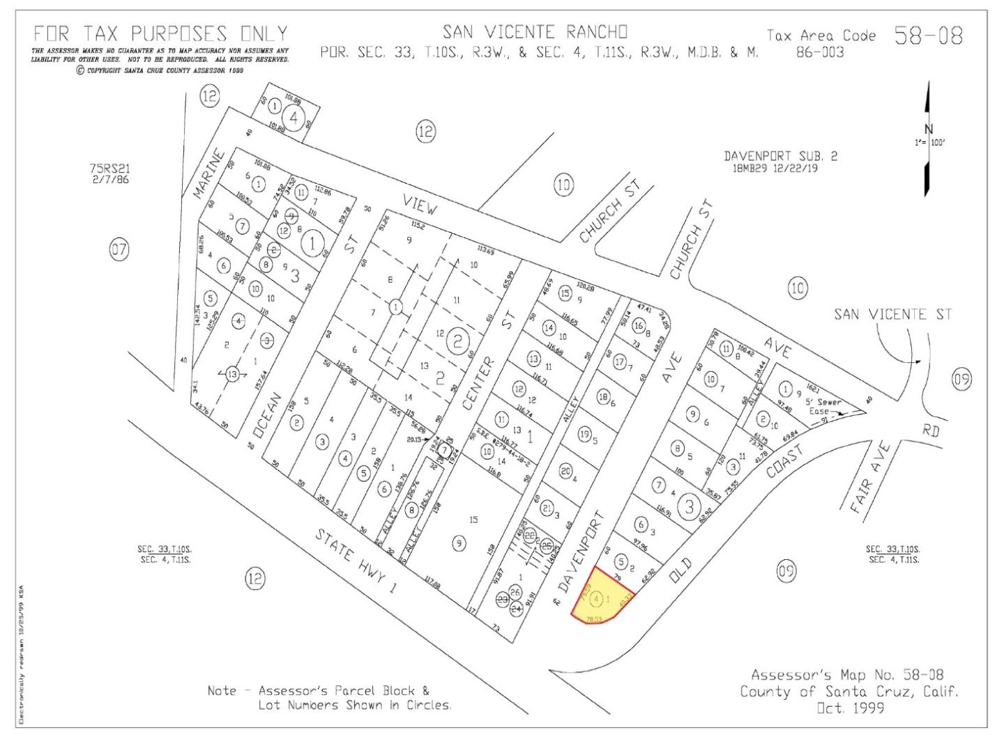 71 1st Avenue, DAVENPORT, California 95017, ,Comm Lots And Land,For Sale,1st Avenue,40965746