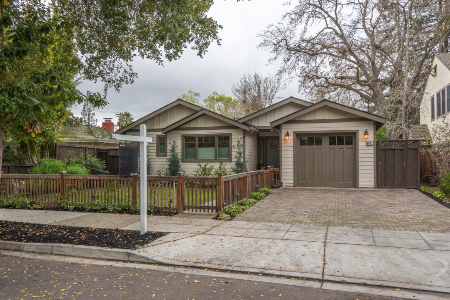 Heart of the Willows.  Beautiful 2017 total remodel. Expanded 900+ sf from 1939 original home. Additional 625 sf one bedroom cottage with parking off the alley behind. 8750 sf lot, 2970 sf of living space. Living room, dining room 3 bedrooms and 2.5 baths in the front of the house, large family room and kitchen in mid house. Kitchen features Viking appliances and a large island. The family room with gas fireplace opens to a patio, the Primary Suite in rear of the home is large and quiet with vaulted ceilings opening to the patio also. The cottage is beyond the back fence and has a living room/kitchen, a full bath with shower and washer and dryer. The bedroom has a wall to wall closet. Parking space is down the alley between Laurel and Pope. Menlo Park schools. Close to Menalto Center with  Cafe Zoe, West Bay Cleaners, and La Hacienda Market. Downtown Menlo Park and Burgess Park are nearby and downtown Palo Alto is just across the creek. Easy Silicon Valley commute wherever you may go.